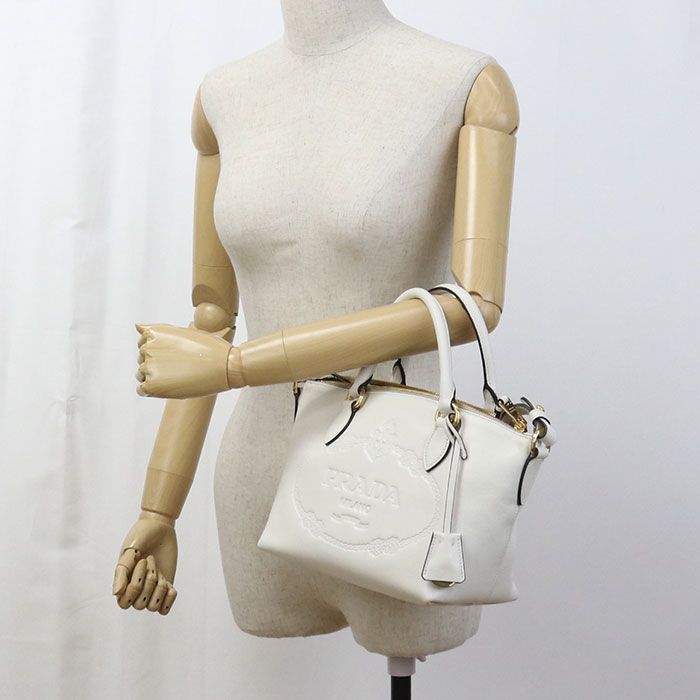 Prada 2WAY Bag 1ba111 2EBJ F0009 Handbag Leather Women