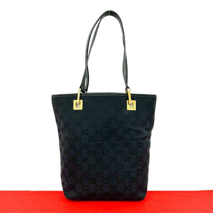 Gucci GG Canvas Logo Pattern Mini Tote Navy Black