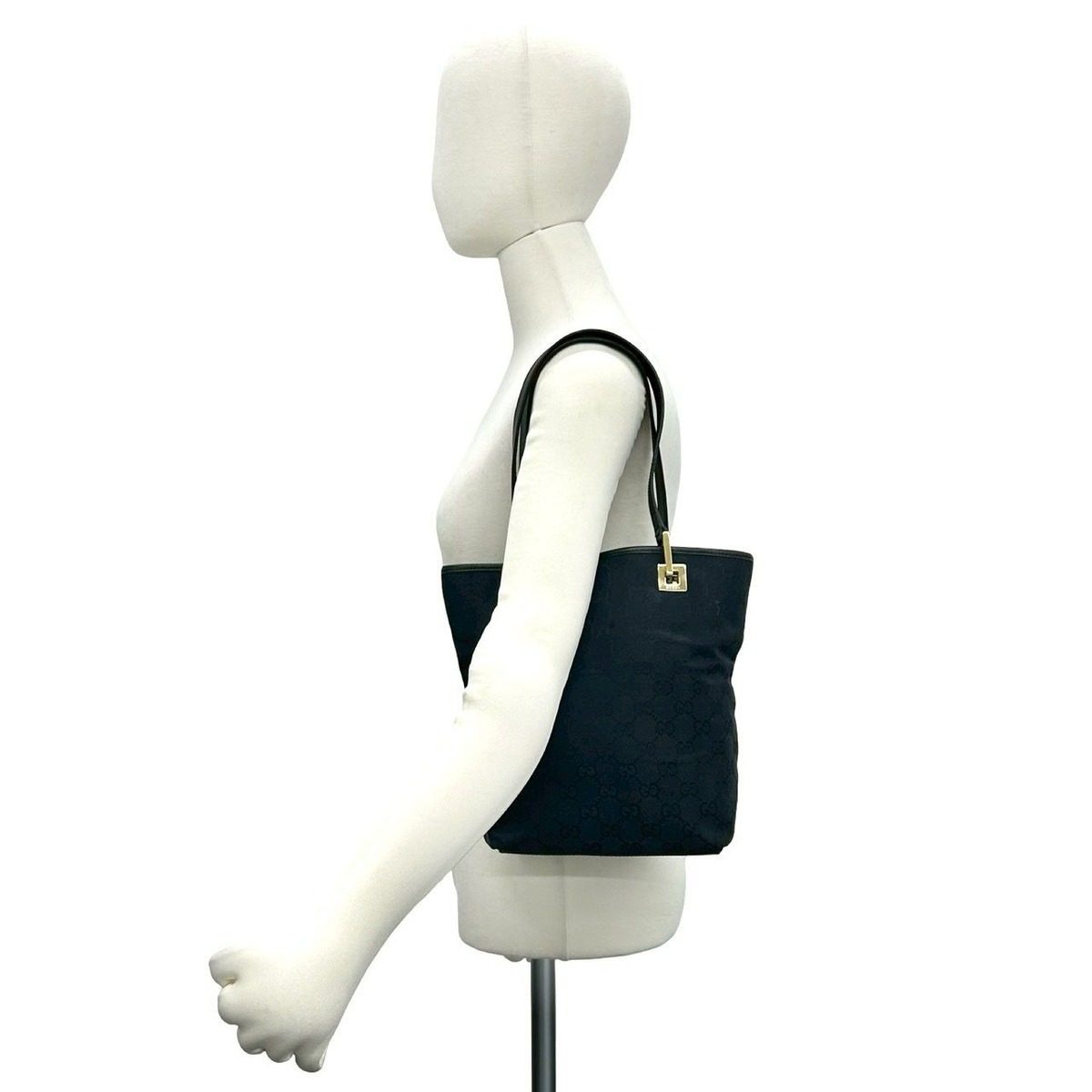 Gucci GG Canvas Logo Pattern Mini Tote Navy Black — view 2