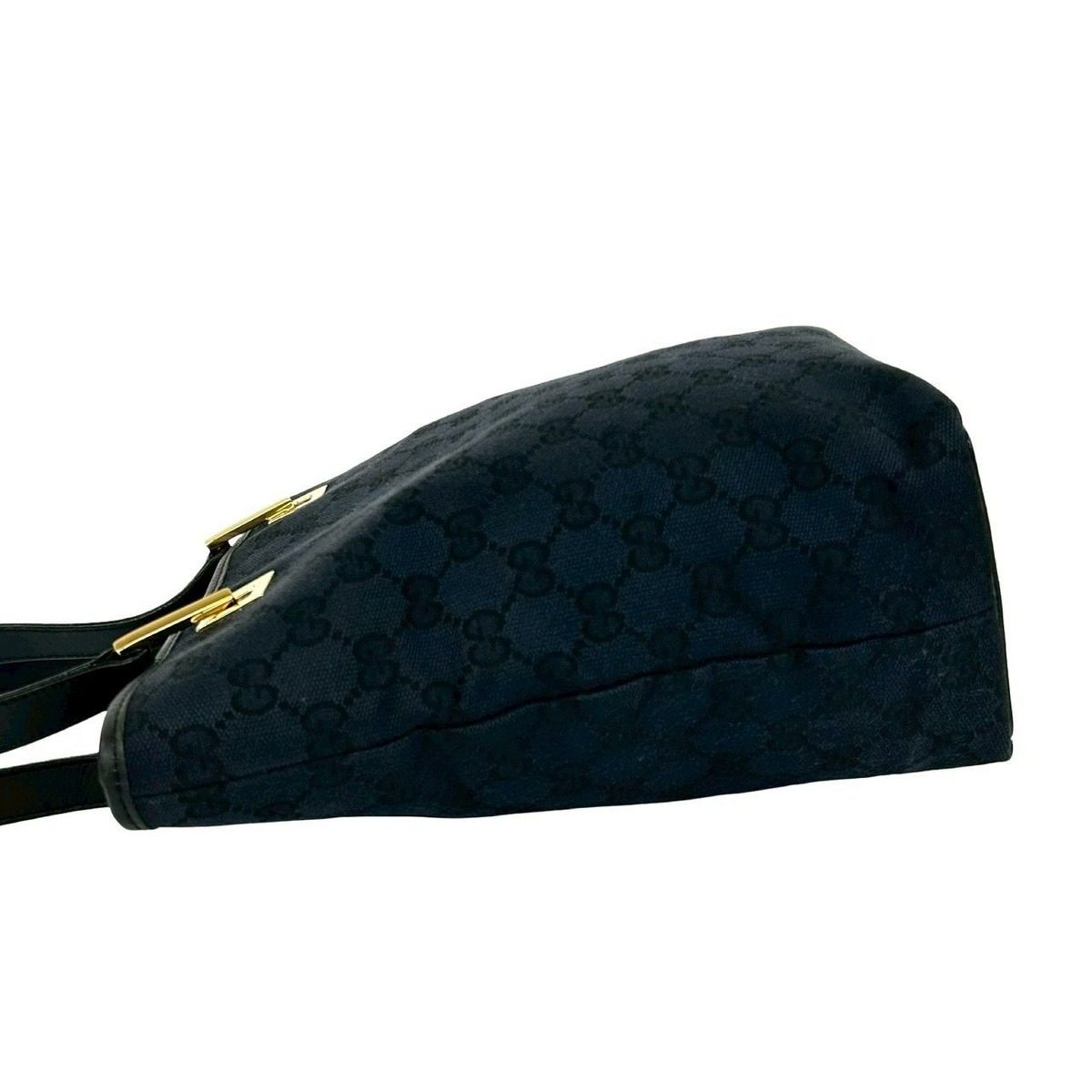Gucci GG Canvas Logo Pattern Mini Tote Navy Black — view 5