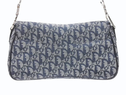 Dior Trotter Line Saddle Bag Navy Silver — view 3