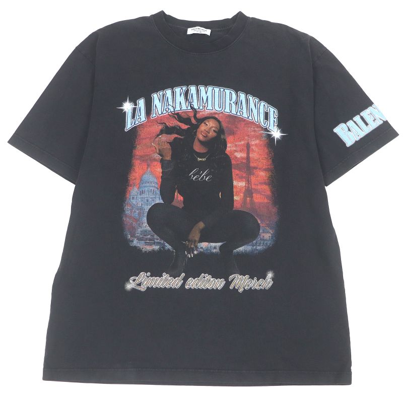 Balenciaga 22SS 641655 AYA Nakamura USED Graphic Photo Oversized Short Sleeve