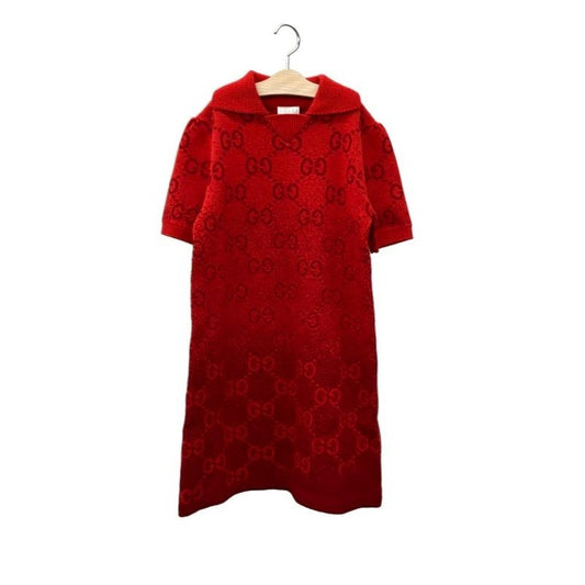 Gucci Short Sleeve Dress GG Pattern Knit Kids 12