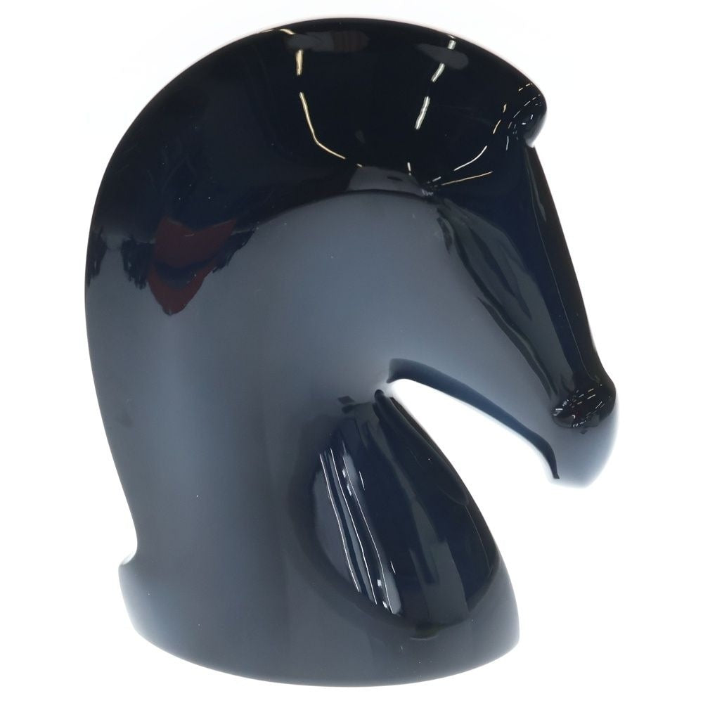 Hermes Samarkand Horse Lacquer Wood Paperweight Interior Navy Hat