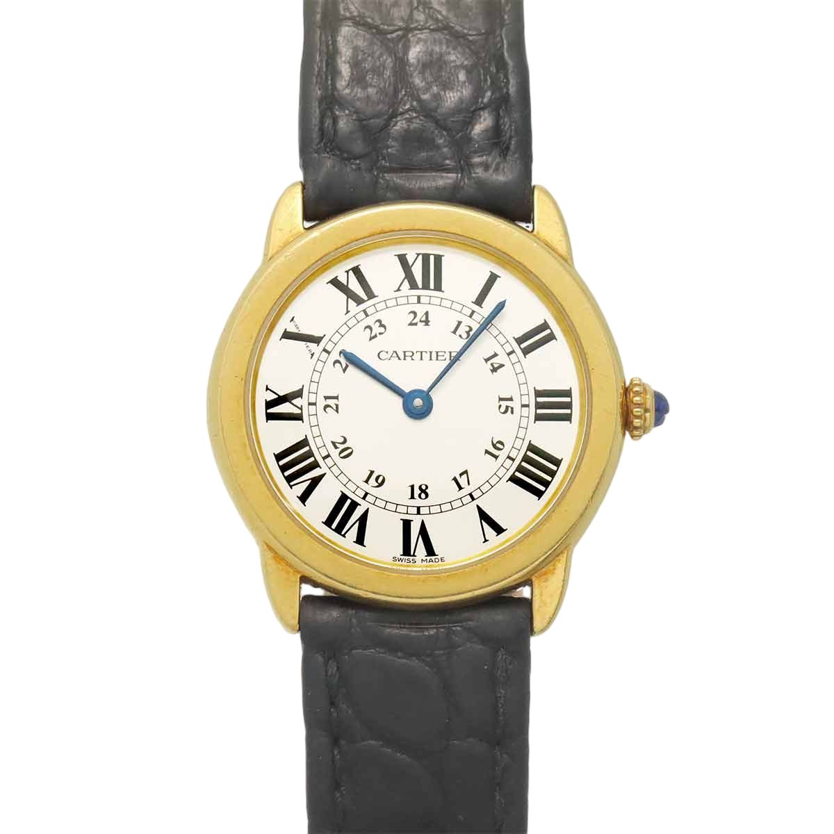 Cartier Ronde Solo SM Watch Silver 18k Yellow Gold Quartz