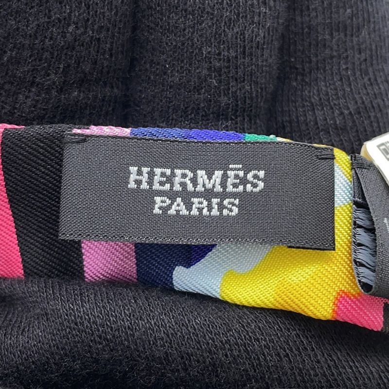 Hermes Scarf Twill Brides de Gala Shadow Silk Fall/winter Black Jaune Multicolor