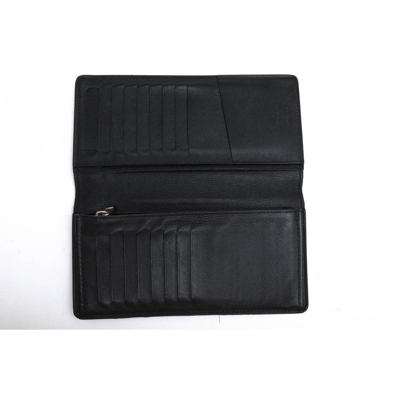 Louis Vuitton Long Wallet Men Leather Black Portefeuille — view 5