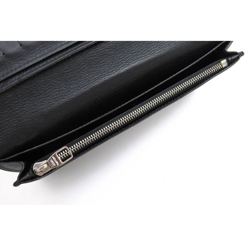 Louis Vuitton Long Wallet Men Leather Black Portefeuille — view 7