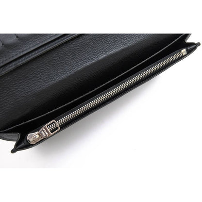 Louis Vuitton Long Wallet Men Leather Black Portefeuille — view 7