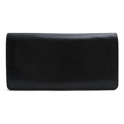 Louis Vuitton Long Wallet Men Leather Black Portefeuille