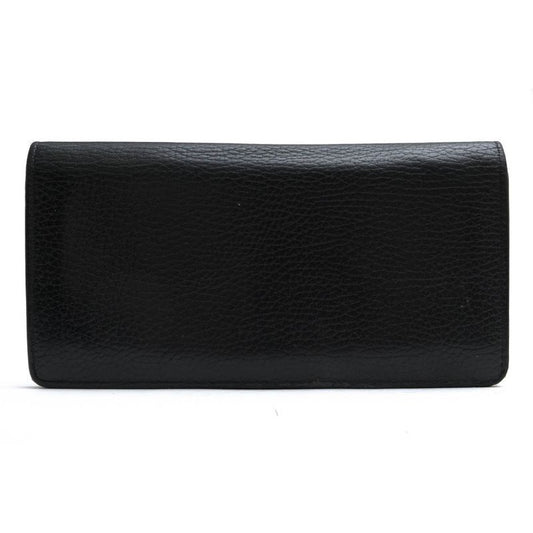 Louis Vuitton Long Wallet Men Leather Black Portefeuille