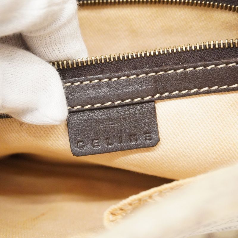 Celine Tote Bag Macadam PVC White Gold Hardware Women