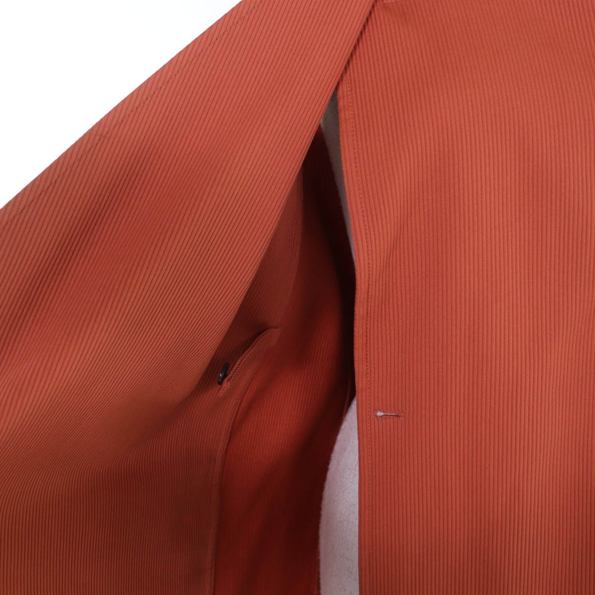 Hermes Cotton Leather Sleeveless Dress Orange 36 — view 5