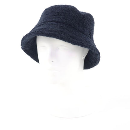 Chanel 21 V 100% Cotton Coco Mark Plate Pile Bucket Hat Navy