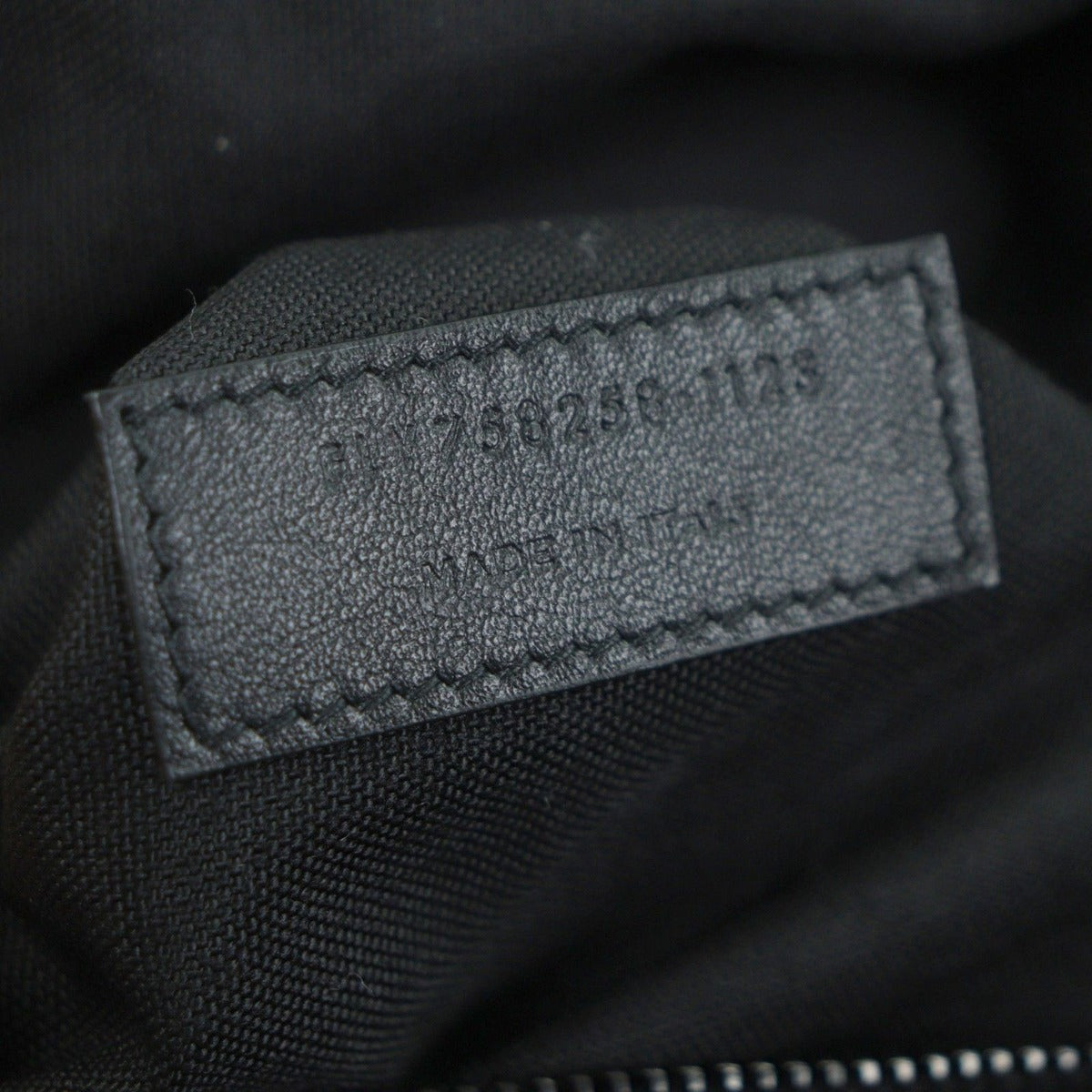 Saint Laurent Paris Nylon Embroidery Belt Bag Black — view 11
