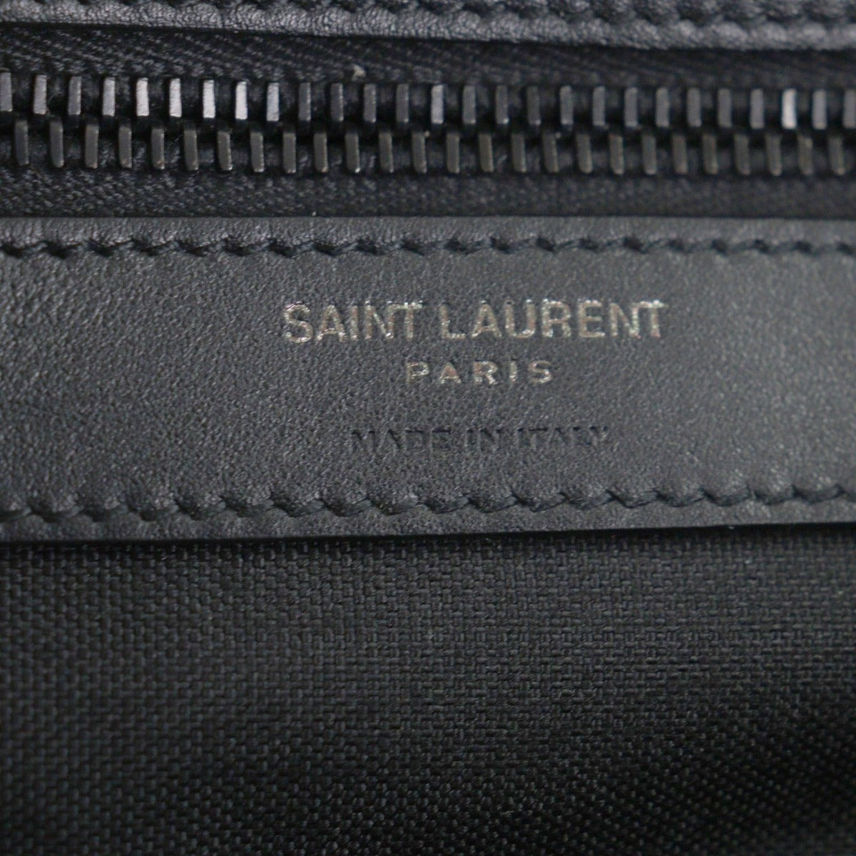 Saint Laurent Paris Nylon Embroidery Belt Bag Black — view 10