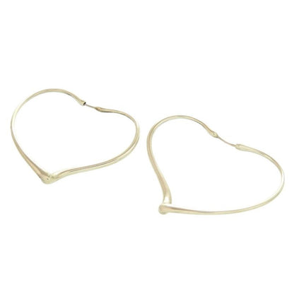Tiffany & Co Open Heart 925 Silver Earrings Accessories 070