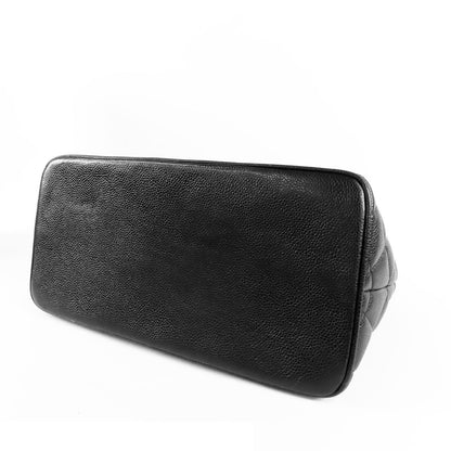 Chanel Reissue Tote Bag Black Silver Caviar Leather Quilted Stitch — view 3