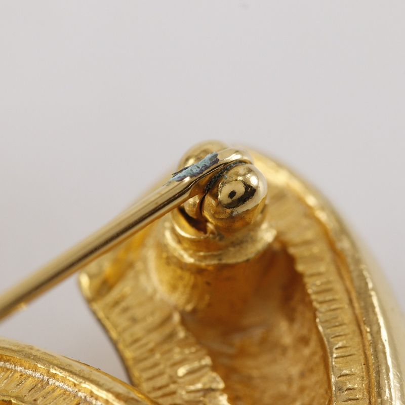 Chanel Coco Mark Matelasse Vintage Gold Plated Ladies 17.7g Brooch