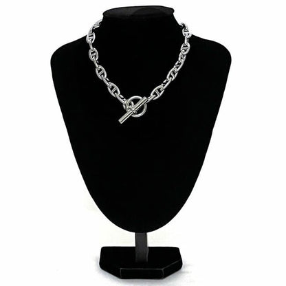 Hermes Necklace Chaine D'ancre GM 29 Frames Silver Excellent Condition Ag