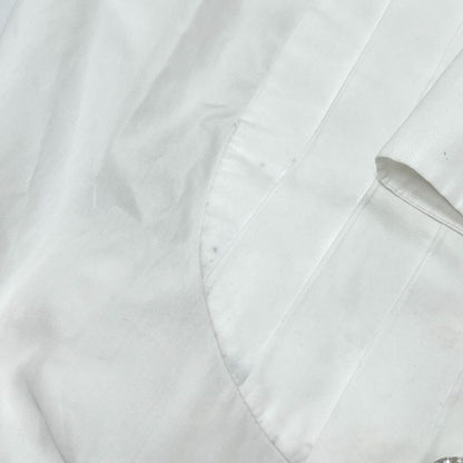 Chanel Blouse Rhinestone Button P59362 Cotton White