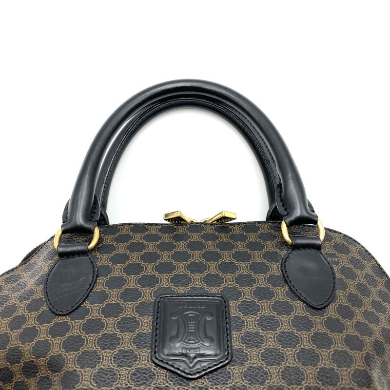 Celine Dm98/1 Handbag PVC Macadam Brown Black Ladies Men Fashion Vintage Gift