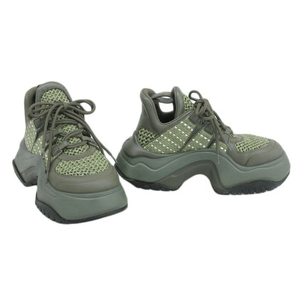 Louis Vuitton 2023 Item Arkwright 2.0 Raffia Leather Sneakers 37 23.5cm