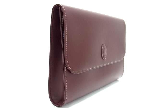 Cartier Must Line Leather Clutch Bag Second Bag Men's Women's