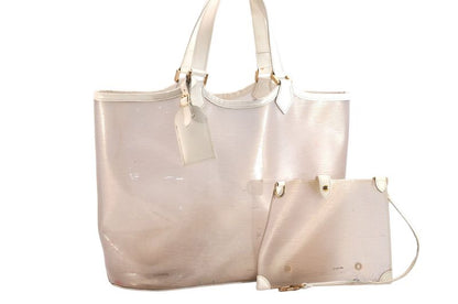Louis Vuitton Epi Plage Lagoon Bay Tote Bag Clear White M92151 LV 3000n