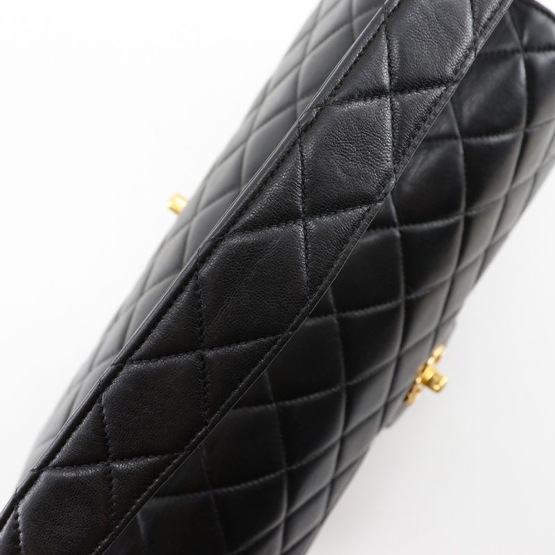Chanel Double Face Matelasse Lambskin Black Ladies Handbag