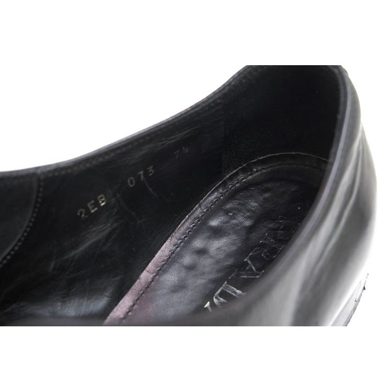 Prada Shoes Business Men Leather Black 073 Medallion — view 8