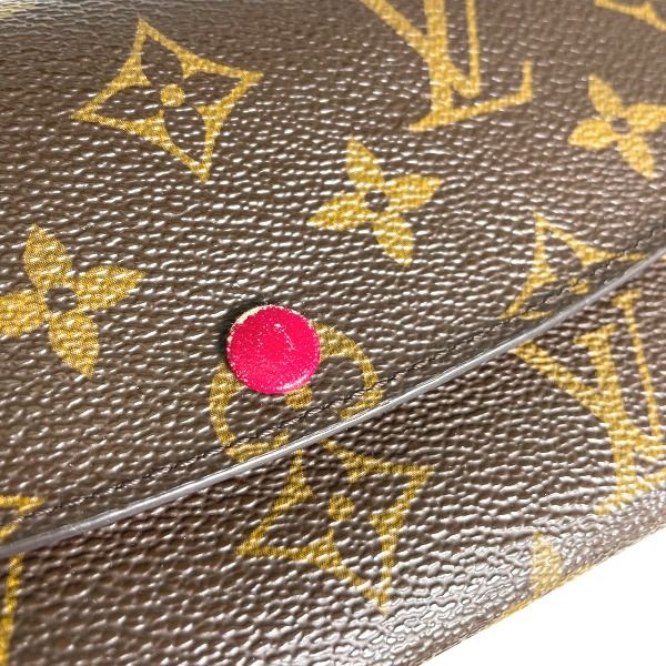 Louis Vuitton M60697 Monogram Fuchsia Portefeuille Emilie Long Wallet Louis