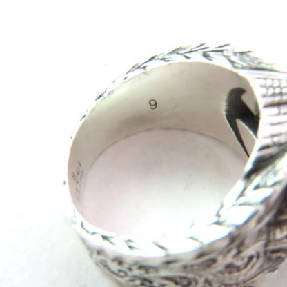 Gucci 455302 Interlocking G Arabesque Ring - Ag925 Silver 9 Size Equivalent To