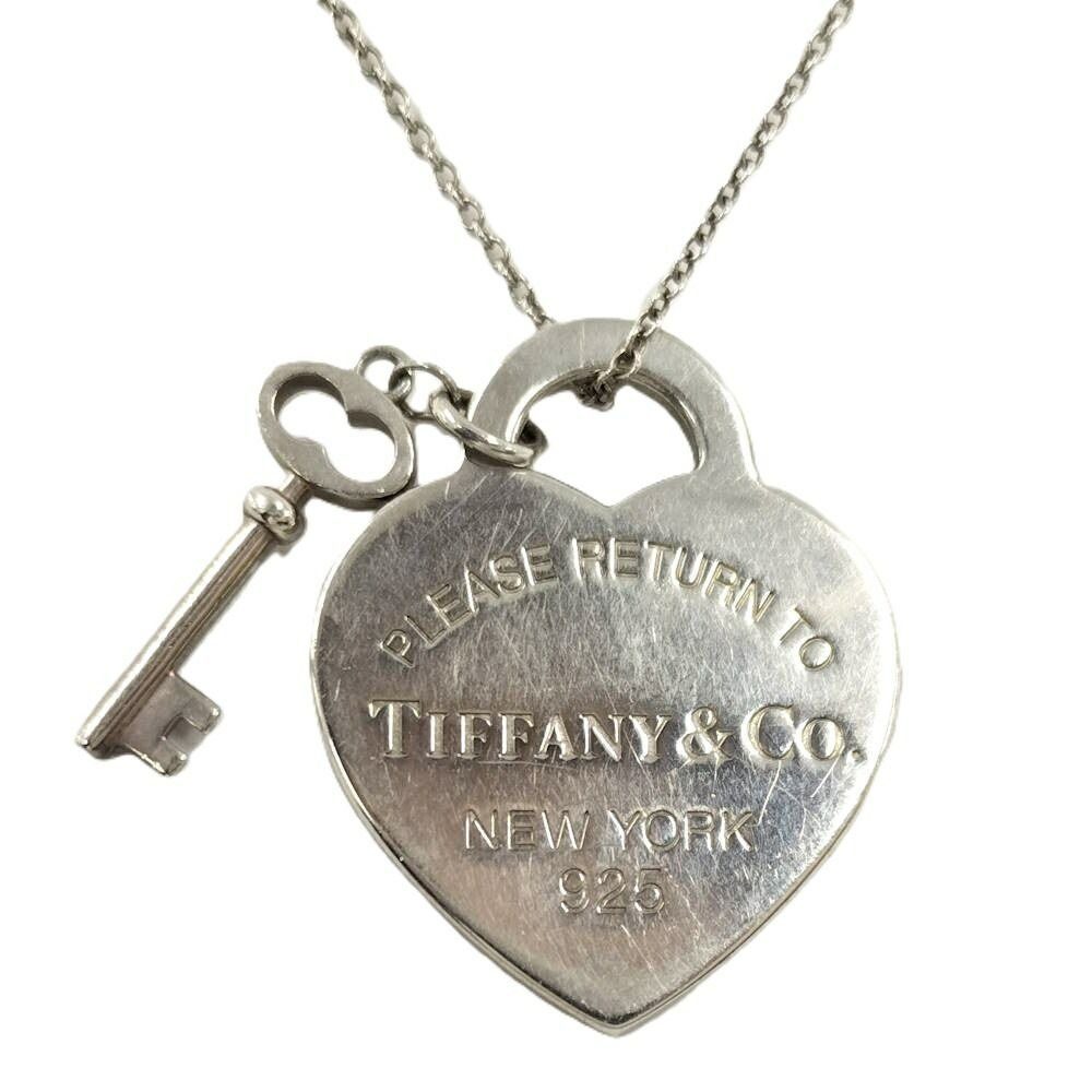 Tiffany & Co Heart Tag Necklace Silver