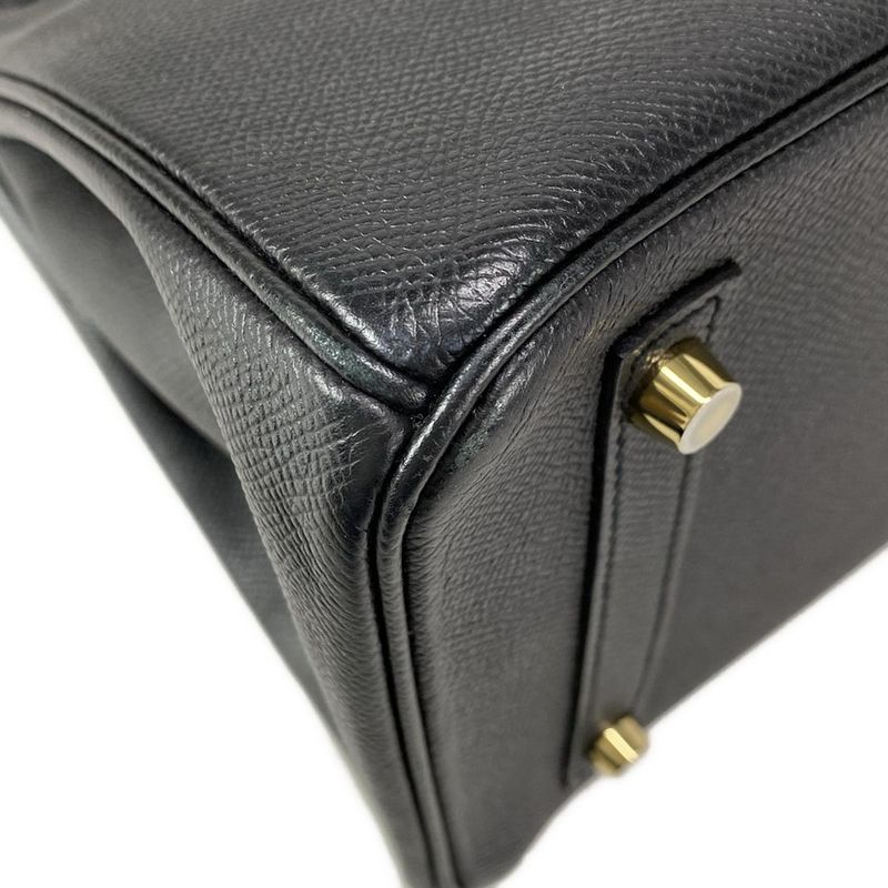 Hermes Handbag Birkin 30 Black Gold Hardware