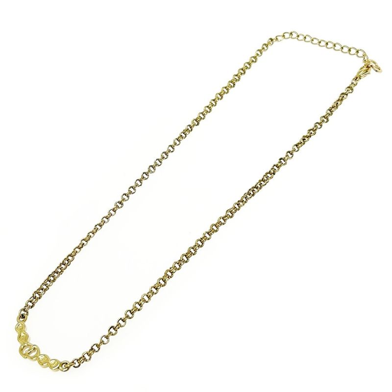 Christian Dior GP Rhinestone CD Logo Necklace Women 372433 Necklace