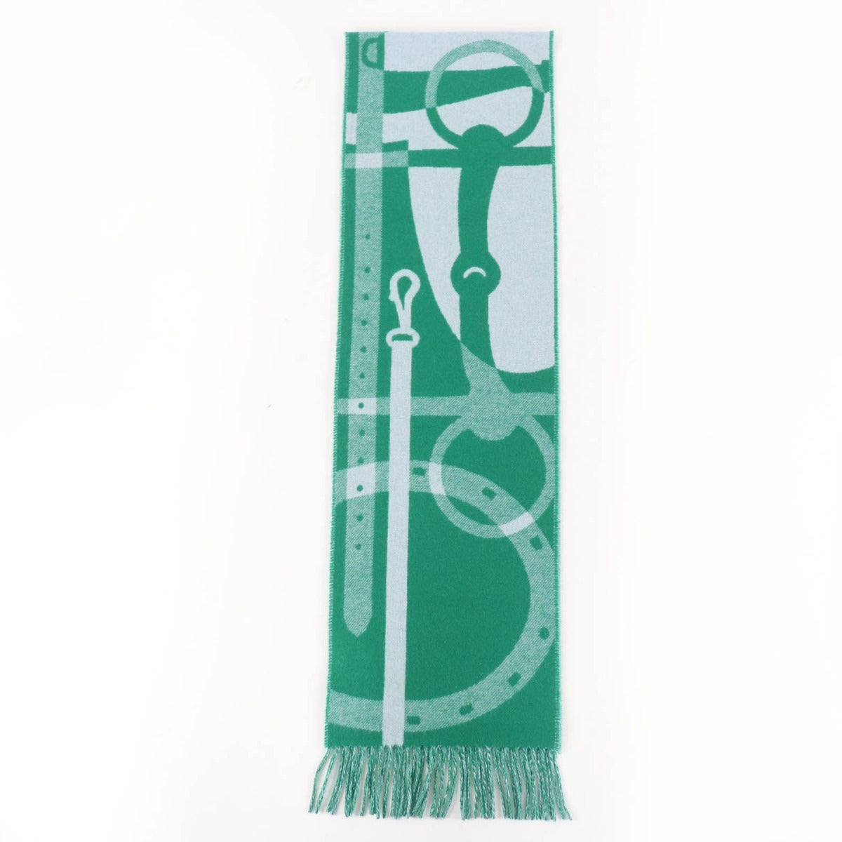 Hermes Workman Female Cashmeremuffler Steady Go Mint/ Bicolor Scarf — view 5