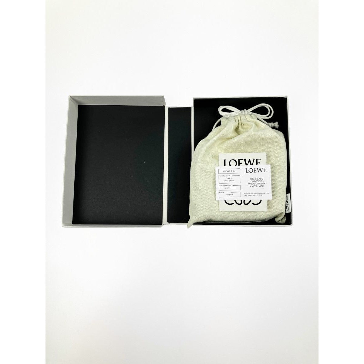 Loewe Cowhide Calf Mini Wallet Trifold and Cloth Bag — view 8
