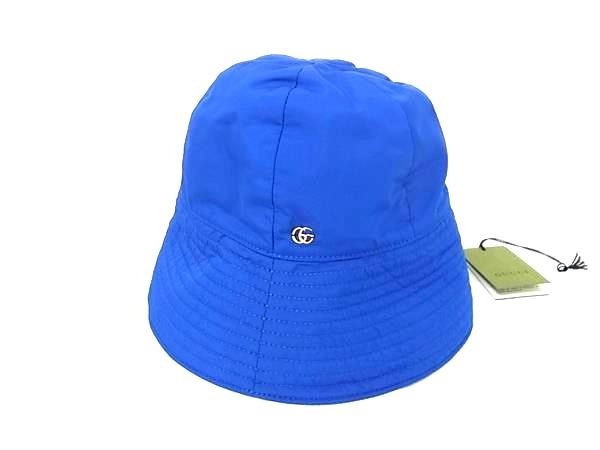 Gucci GG Marmont 100% Polyester Bucket Hat Size M Men's Women's Blue Bj7693
