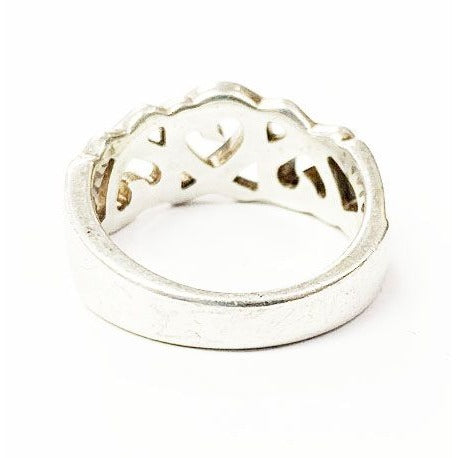 Tiffany & Co Triple Loving Heart Ring No 12 Silver Pinky — view 2