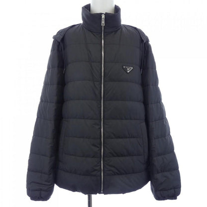 Prada Triangle Logo Midi Amweight Polyester Down Jacket