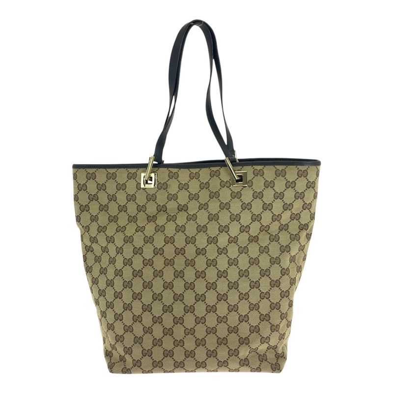Gucci Beige Brown Gold Hardware GG Canvas 002 1098 Tote Bag Shoulder Bag Women