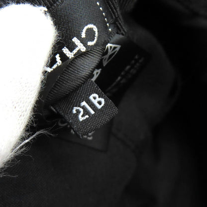 Chanel CC Logo All Over Pattern Pile Bucket Hat Black — view 10
