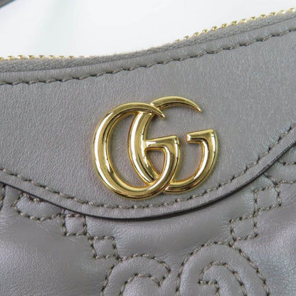 Gucci 735049 Ggmatelasse Leather 2WAY Handbag Shoulder Bag Grey Storage