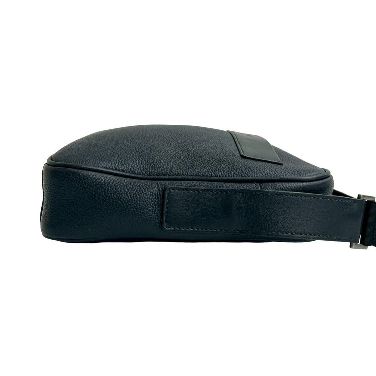 Prada Triangle Logo Nylon Leather Shoulder Bag — view 6