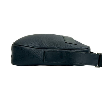 Prada Triangle Logo Nylon Leather Shoulder Bag — view 6