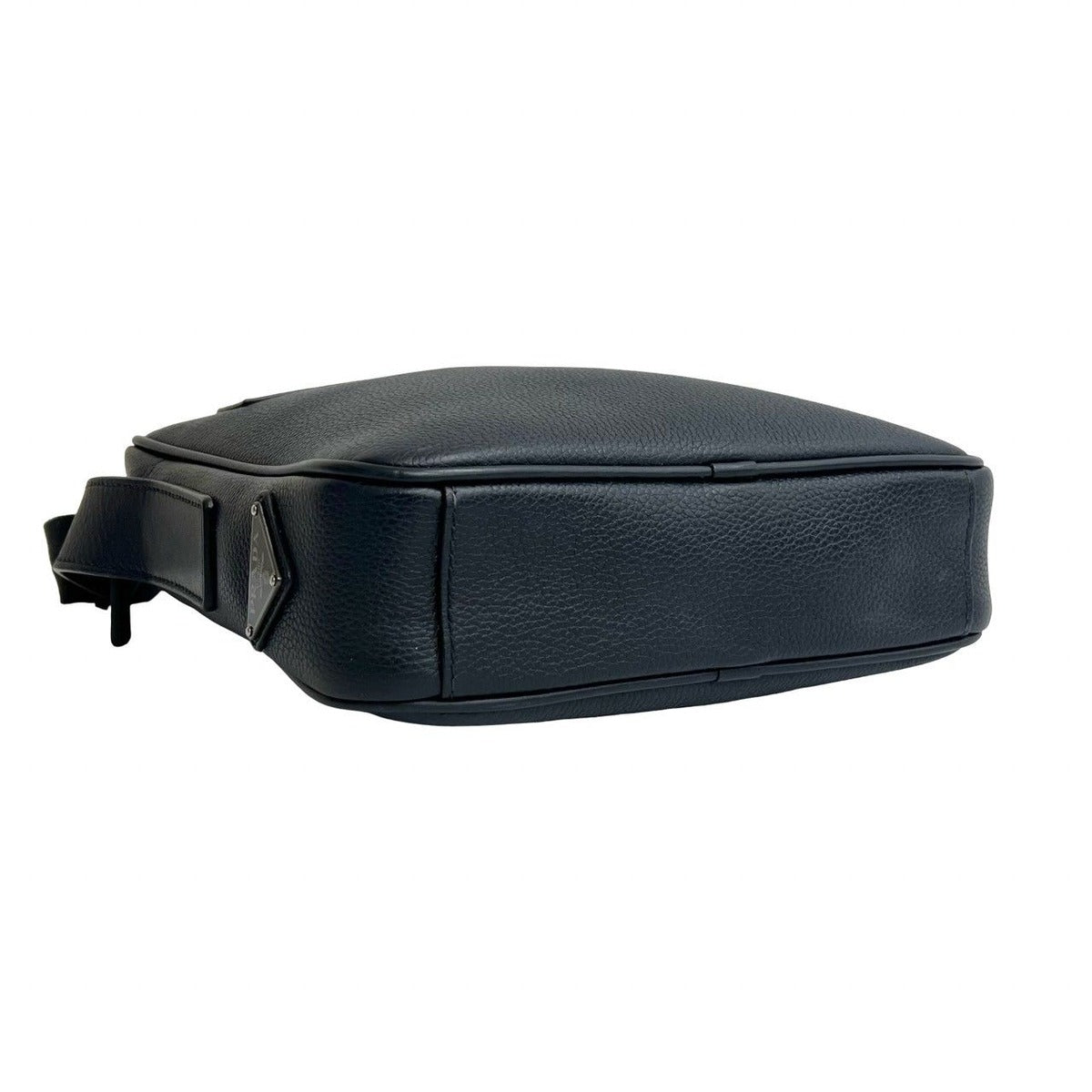 Prada Triangle Logo Nylon Leather Shoulder Bag — view 7