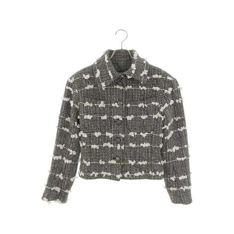 Chanel Ribbon Decoration Tweed Jacket 36