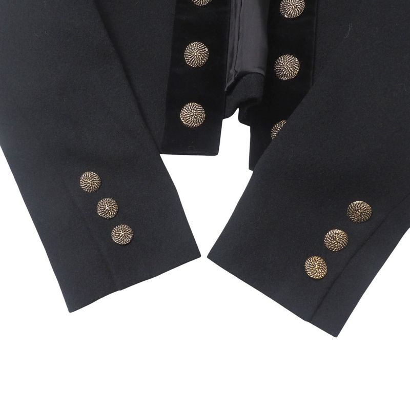 YVES Saint Laurent Yves Saint Laurent Vintage Jacket Size S No Collar Jacket