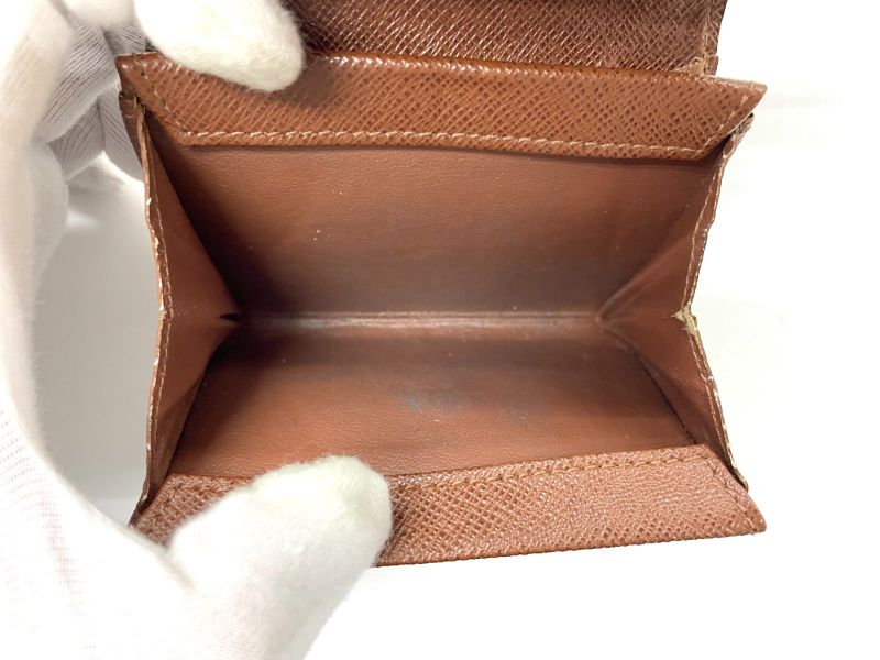 Louis Vuitton Monogram Porte Monet Pla Coin Case M61930 Brown Made In France